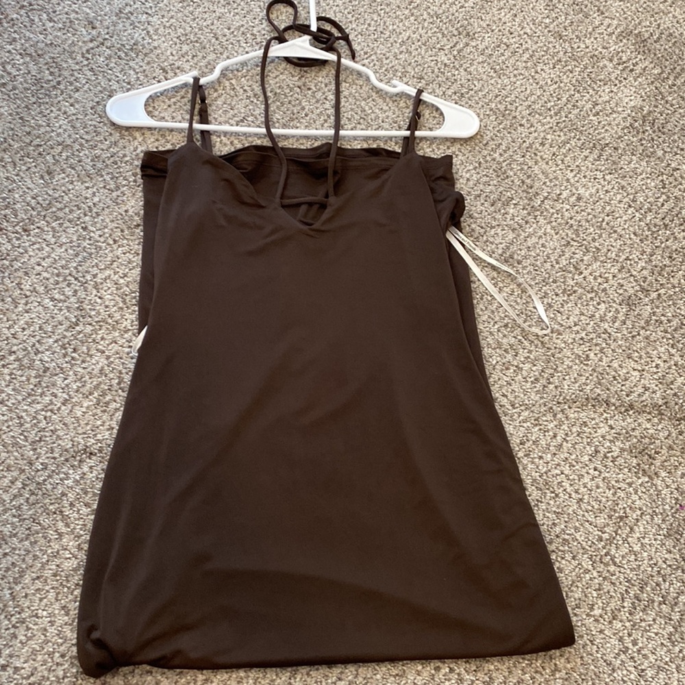 LOVERS + FRIENDS Fiona Midi Dress in Espresso Brown, S - Picture 5 of 5